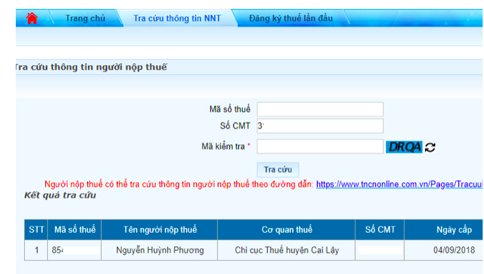 Tra cứu mã số thuế cá nhân online bằng CMND đơn giản nhất